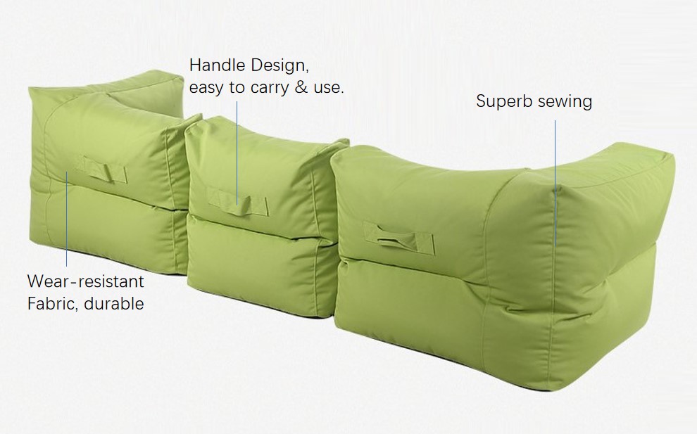 Freely Combined Modular Beanbag Sofa Set Conner Beanbags - Outdoor Furniture | Shinlin Lounge Beanbag Sofa F035
