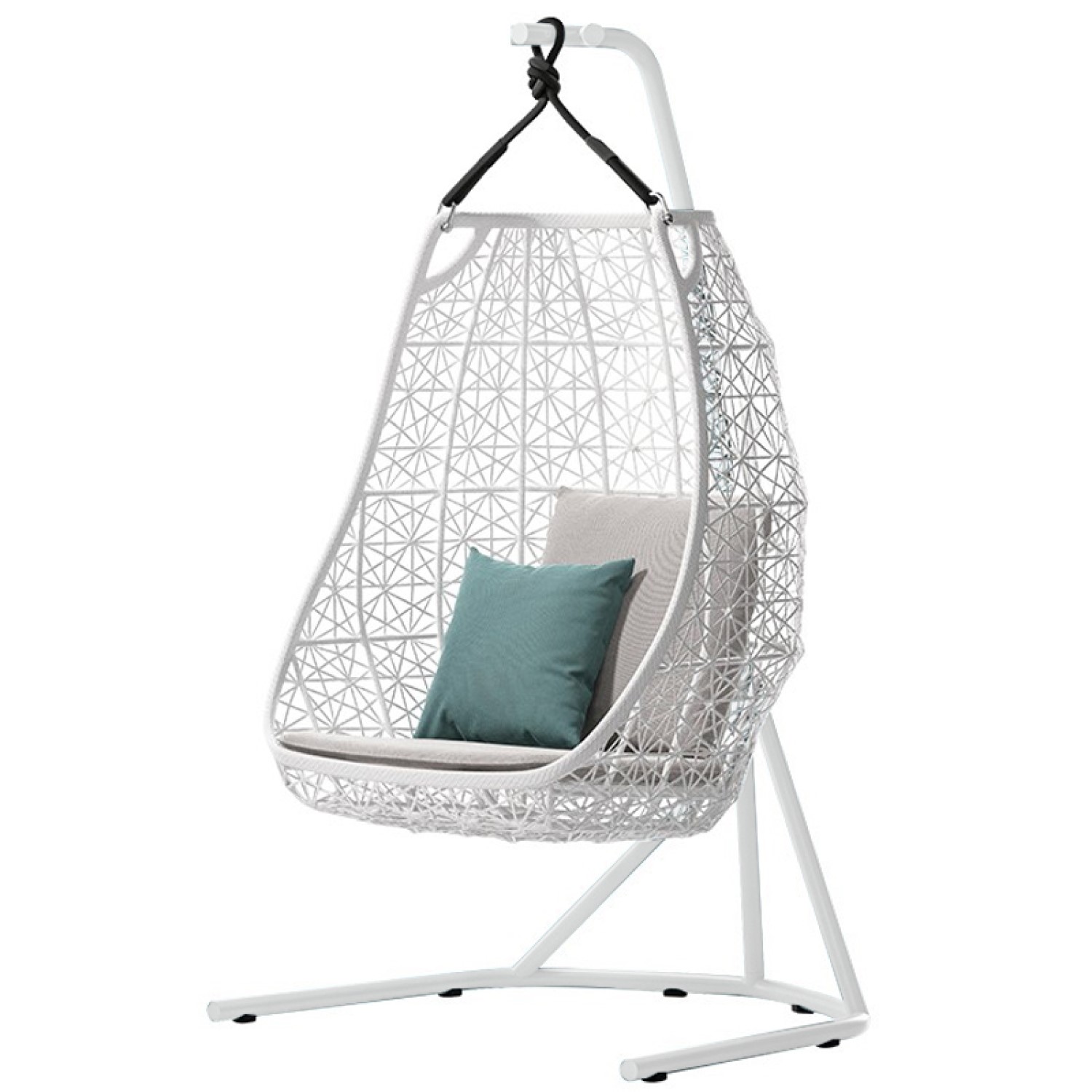 D004 Nordic Design Aluminum Swing Chair Garden Hanging Hammock Chair