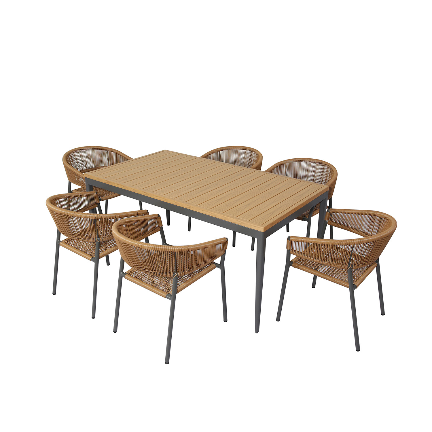 CY004 PE Rattan Dining Set for 4