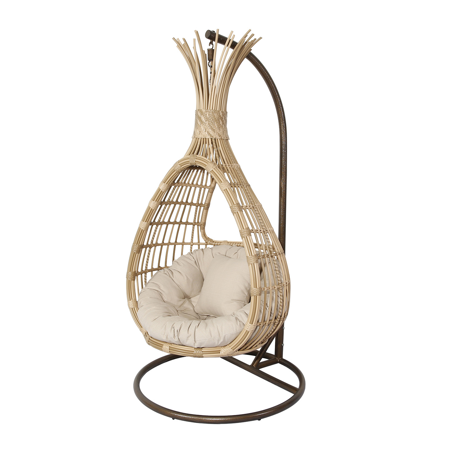 D012 High Quality Wicker Swing Chair Outdoor Patio Hanging Chair