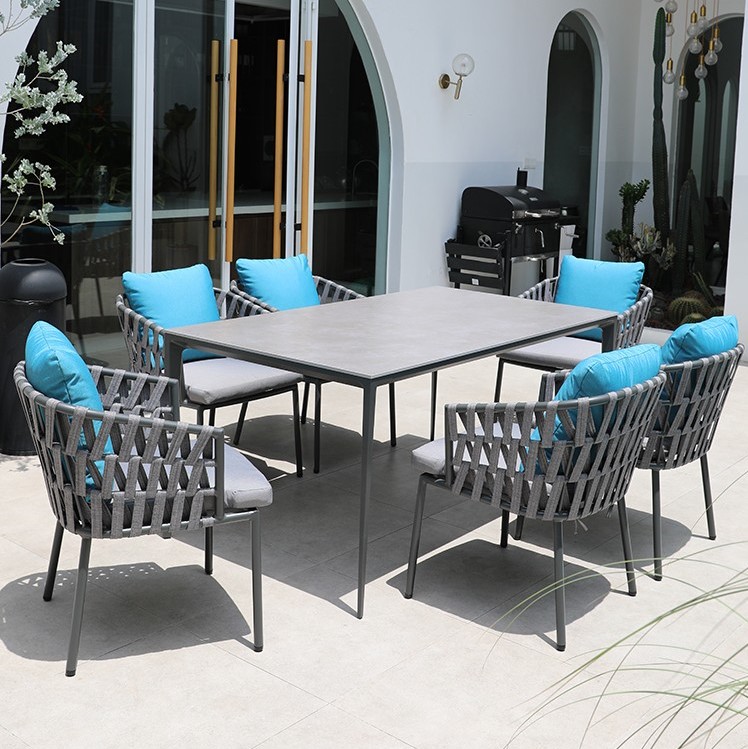 Aluminium Garden Dining Table Chair Set - Outdoor Furniture | Shinlin Patio Dining Set CZ015