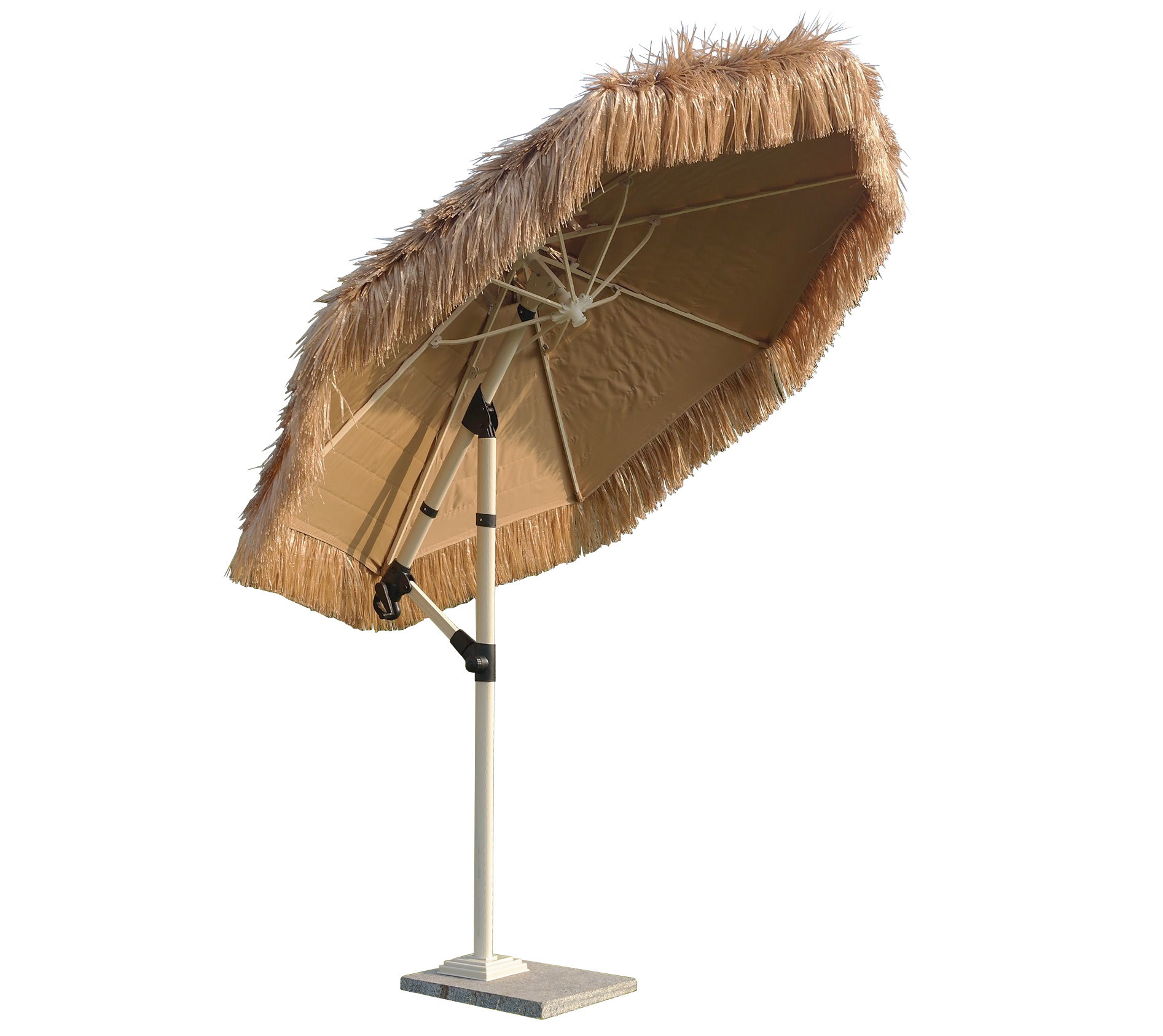 Round Outdoor Simulated Straw Parasol Sun Umbrella - Sun Umbrella| Shinlin Outdoor Parasol Straw Umbrella SU002