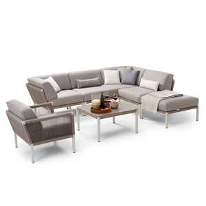 SF008 Rope Weaving Aluminum Garden Furniture Set