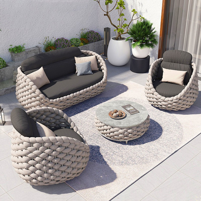 Hot Sale Outdoor Rope Weave Garden Furniture Outdoor Sofa Set | Shinlin Patio Furniture SF027